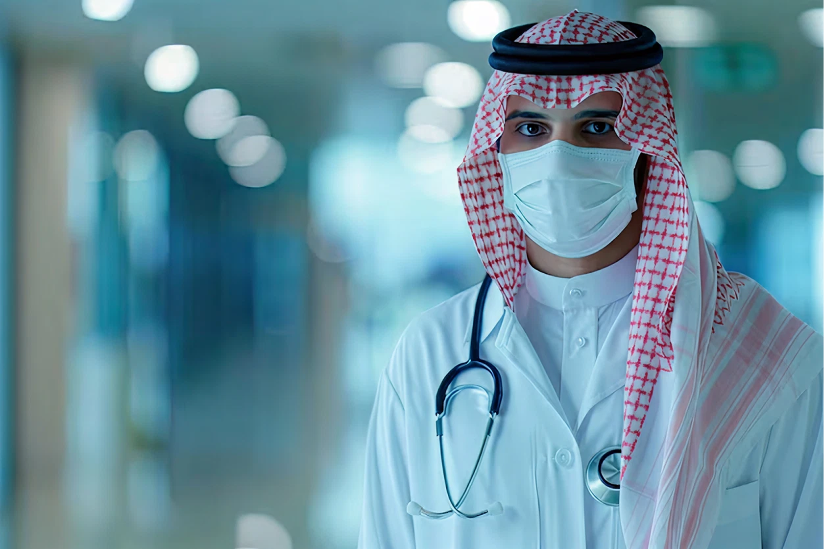 طبي مع سماعة